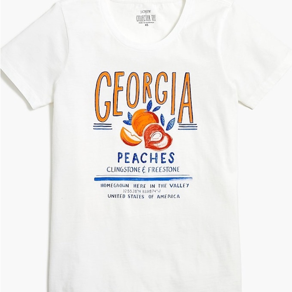 J Crew Factory Collector Tee Georgia Peaches size medium NWOT